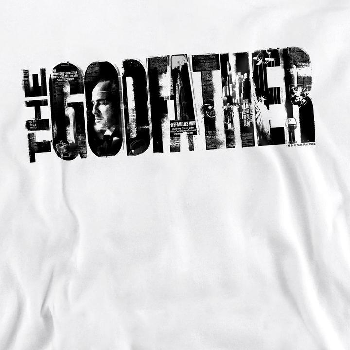 Actual product image The Godfather Unisex Adult Newspaper Logo Sweatshirt (S)