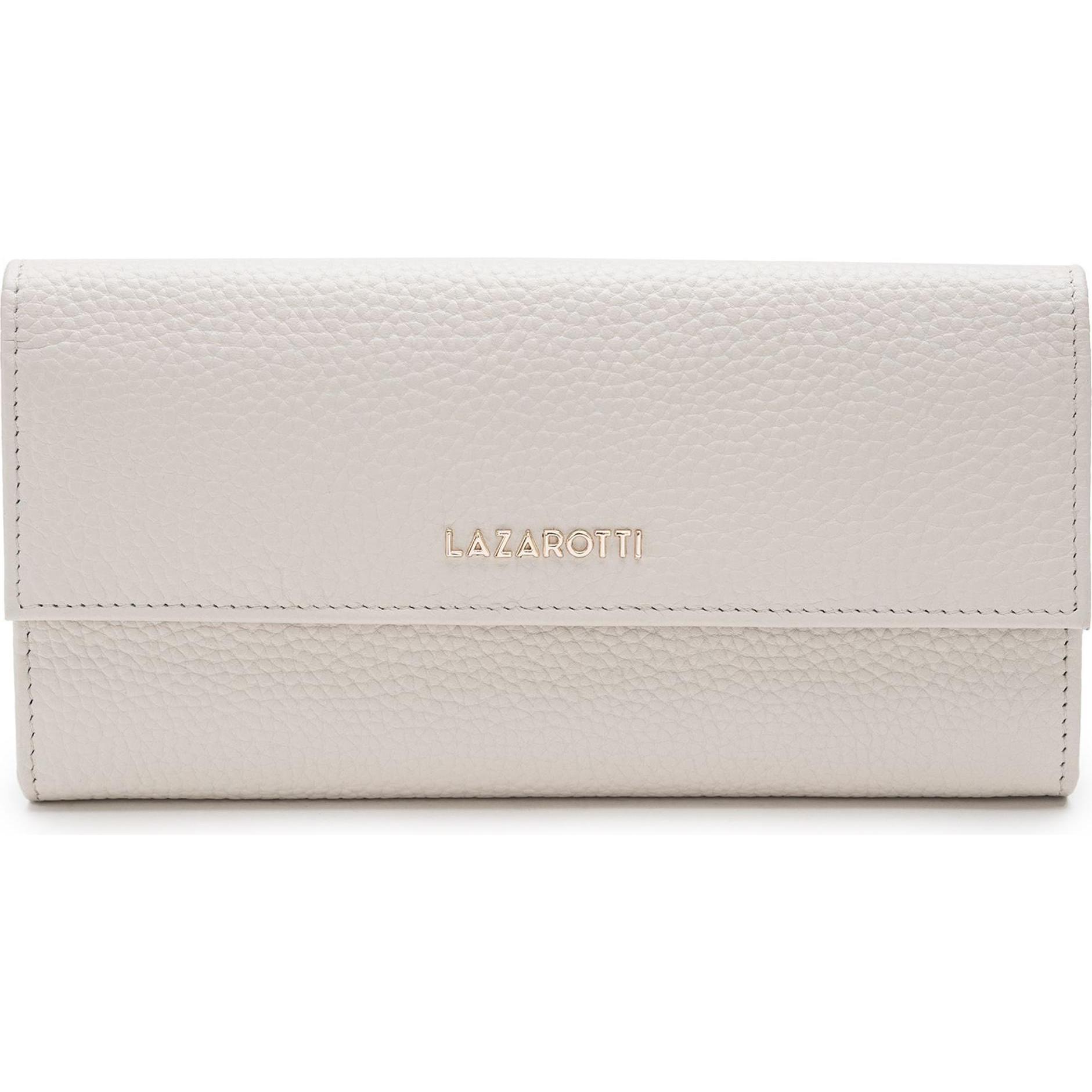 Lazarotti, Damen, Portemonnaie, Bologna Leather Geldbörse Leder 19 cm, Beige