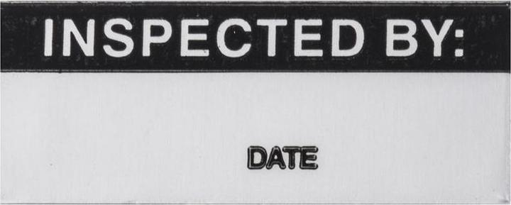 Immagine prodotto RS PRO Black metallised label 'INSPECTED BY'