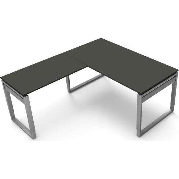 Kerkmann, Schreibtisch, Schreibtisch Form5 160 Bügel-Gestell 160x80x68-82cm / Anbau 100x60cm anthrazit