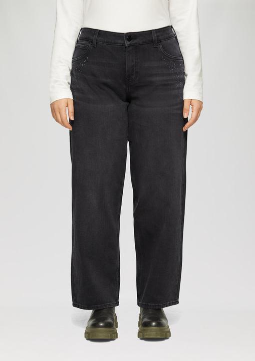 Produktbild S.Oliver Jeans-Hose Jeans / Straight Fit / Mid Rise / Straight Leg / mit Schmucksteinen (44)