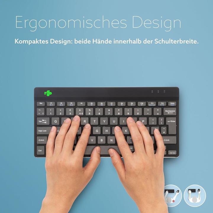 Actual product image R-Go Tools R-Go Keyboard Compact Break US Layout wireless black (US, Wireless)