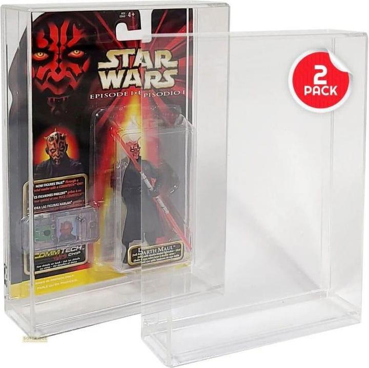 Actual product image Evoretro Acrylic display cases 2-pack for action figures