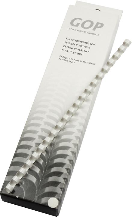 Actual product image GOP Plastic binder spines A4 10 mm