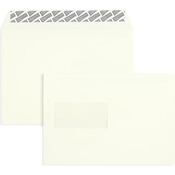 Blanke, Briefumschlag, Briefumschläge C5 120g/qm haftklebend Fenster VE=500 Stück vanille (162 x 229 mm, 500 x)