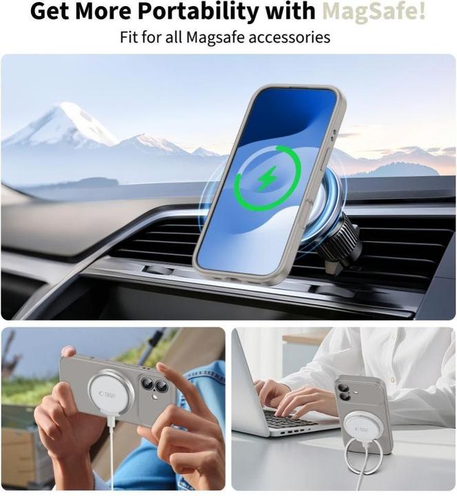 Produktbild Tech-Protect Silicone MagSafe Case für iPhone 17 - Grau (Apple iPhone 17)