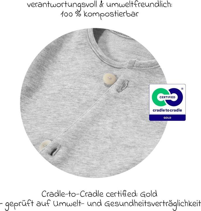 Produktbild Alvi Sommer-Schlafsack C2C-Mäxchen - Grau Melange (70 cm, 0.5 TOG, Sommer)