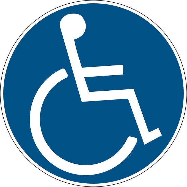 Actual product image Brady PIC 1216-DIA 100-B7541, Mandatory signs - wheelchair users