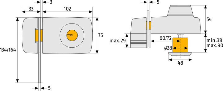 Actual product image Abus 7035 B EK