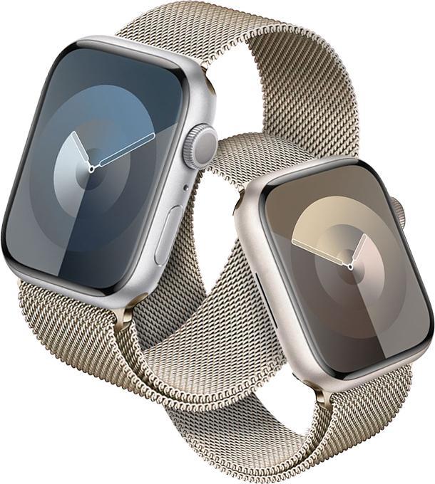 Actual product image Crong Milano Steel – Edelstahlarmband für Apple Watch 42/44/45/49 mm (Champagner) (Stainless steel)
