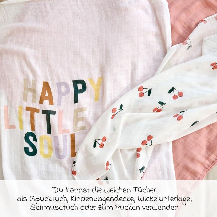 Immagine prodotto Lässig Mullwindeln & Mulltücher Mulltuch 3er Pack Heavenly Soft Swaddle L (80 cm, 80 cm)