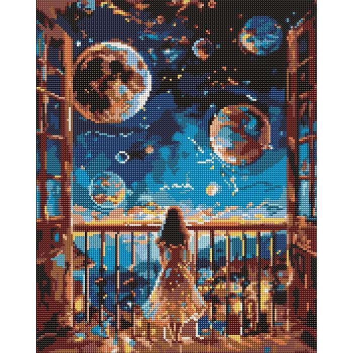 Ideyka Diamond Painting ohne Rahmen - Verträumte Nacht 40 x 50 cm