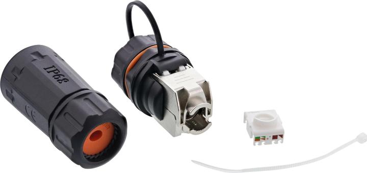 Produktbild InLine Patchkabelbuchse Set RJ45 Cat.6A (CAT6a, 0.90 m)