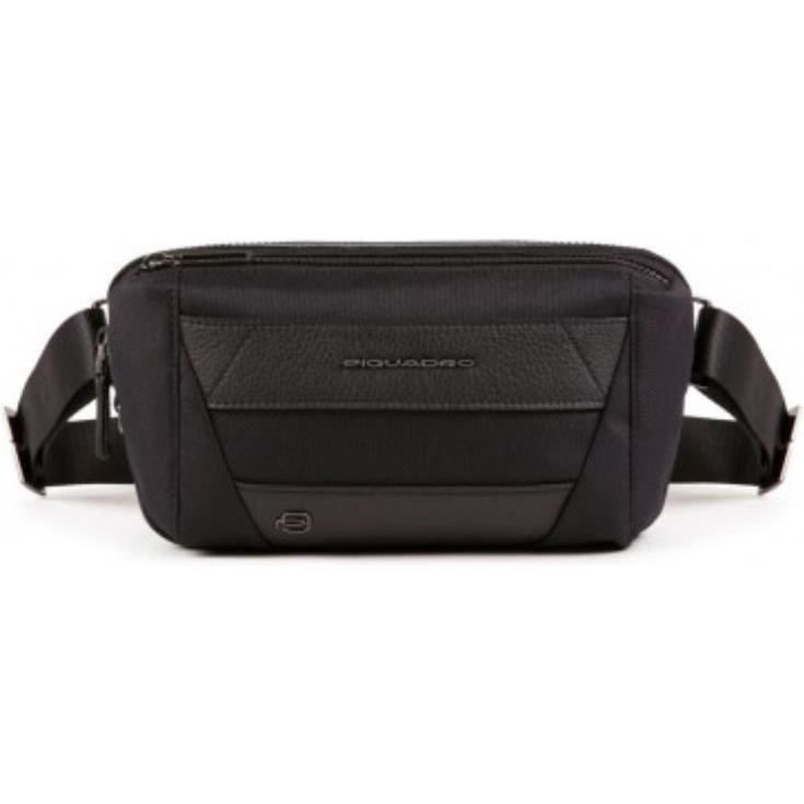 Piquadro Uomo Nero Uomini, Marsupio, Trakai, Leather Fanny Pack, Black, 27 X 14.5 X 7.5 Cm, For Men,