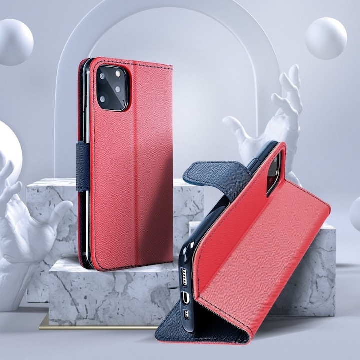 Image du produit Fancy Book Sacoche OEM pour SAMSUNG S22 Plus rouge / marine (Samsung Galaxy S22+)