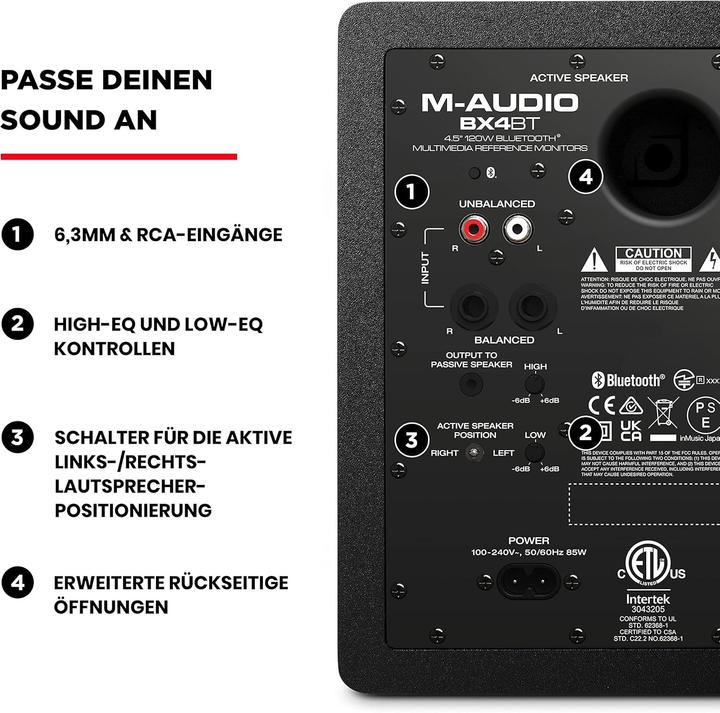 Produktbild M-Audio BX4BT (Aktiv, Paar, 1x 50 W)