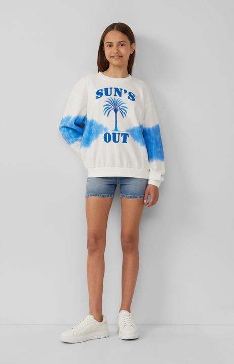 Produktbild S.Oliver Sweatshirt Oversized-Sweatshirt mit Batik-Effekt (146, 152)