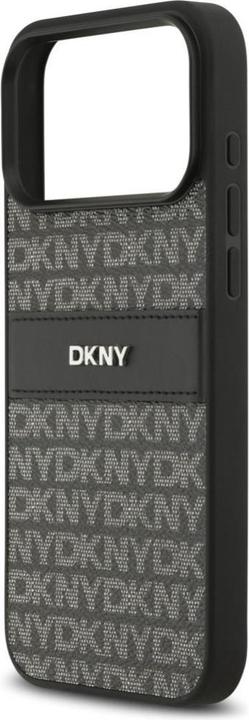 Produktbild DKNY Case Repeat Texture Pattern with Tonal Stripe for iPhone 17 Pro Max black (Apple iPhone 17 Pro Max)