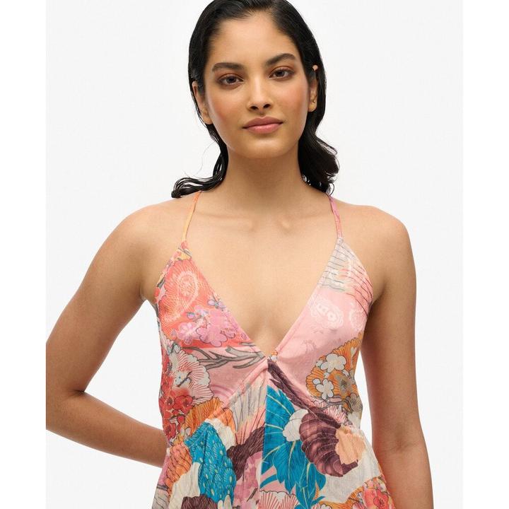 Image du produit Superdry Robe imprimée en jacquard à ourlet en pointes (10XL)