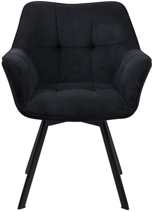 Produktbild Swisshandel24 Esszimmerstuhl Jordi Cord, schwarz