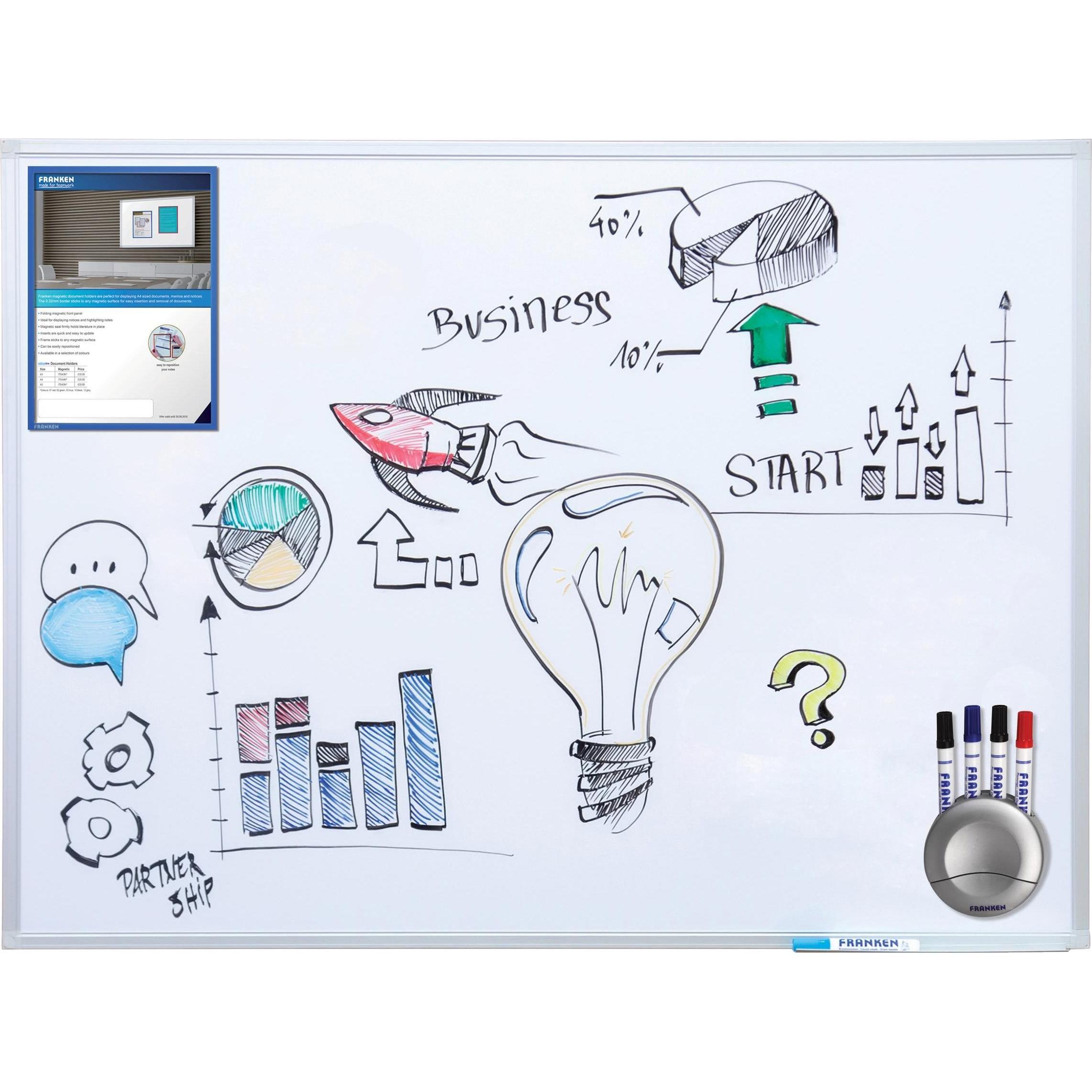 Thumbnail - Franken, Präsentationstafel, Whiteboard X-tra!Line Emaille (180 x 120 cm)