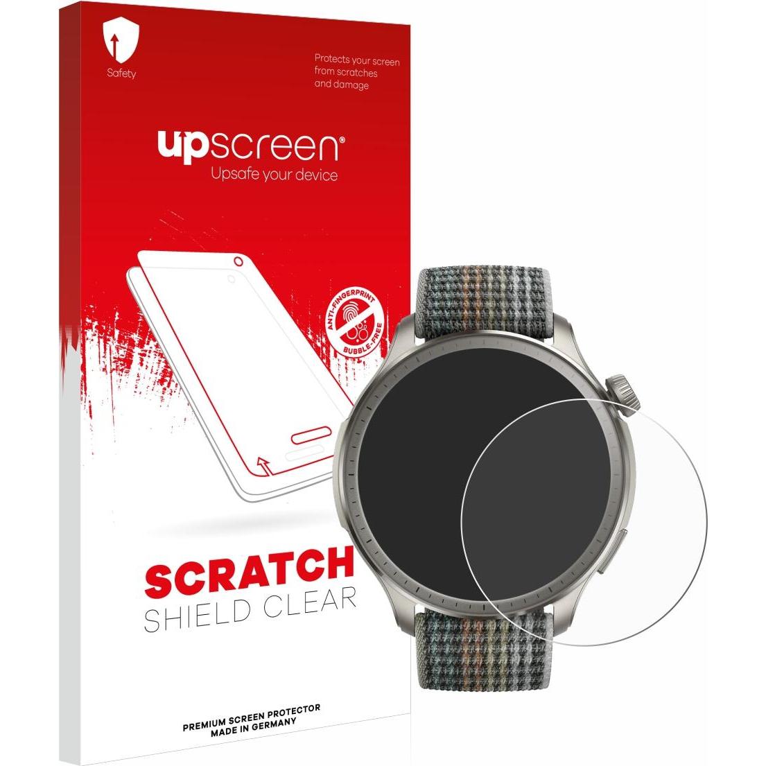 upscreen Scratch Shield Displayschutz, Smartwatch Schutzfolie, Transparent