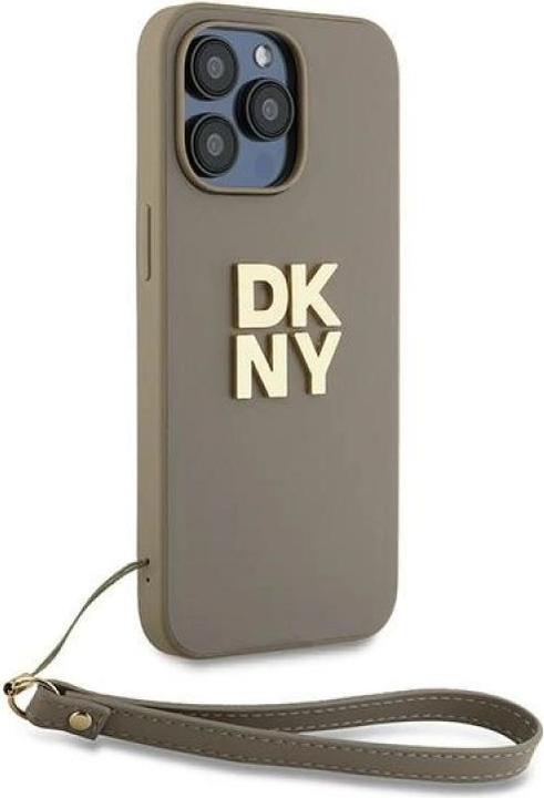 Actual product image DKNY DKHCP15XPBSWSE iPhone 15 Pro Max 6.7" beżowy/beige hardcase Wrist Strap Stock Logo (Apple iPhone 15 Pro Max)