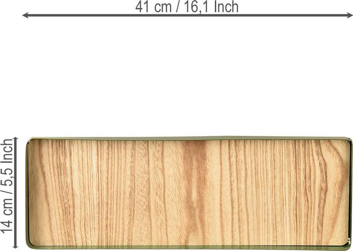 Produktbild Viana Deko Tablett rechteckig mit Holzboden