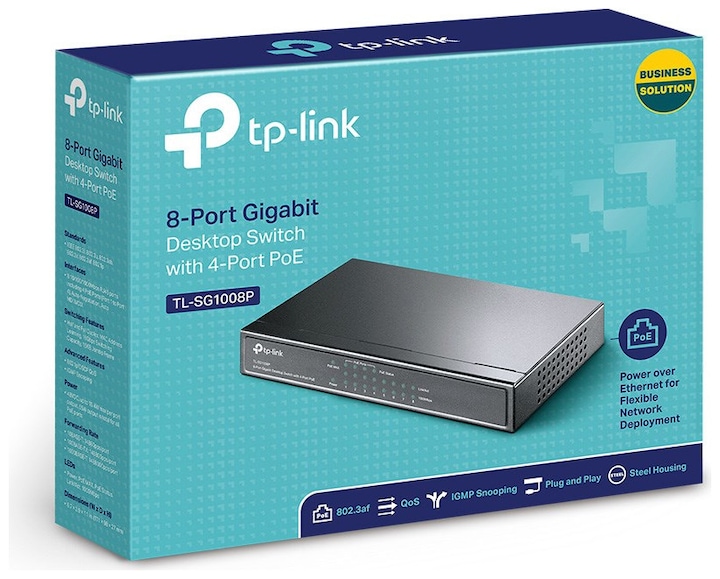 Immagine prodotto TP-Link Tl-Sg1008p (8 Porti)