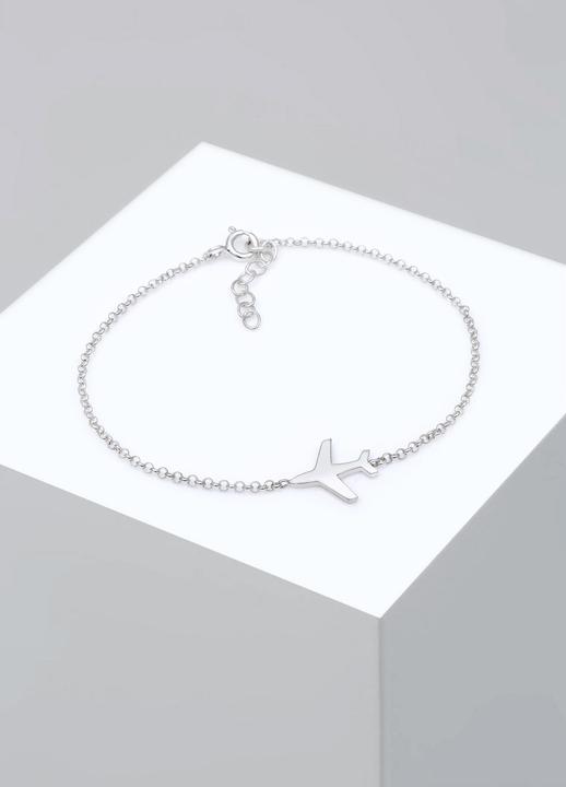 Immagine prodotto Elli Erbskette mit Flugzeug-Anhänger (16 cm, Argento)