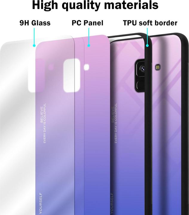 Actual product image Cadorabo TPU 2 colors glass cover (Samsung Galaxy A8 (2018))