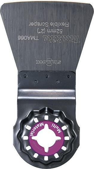 Produktbild Makita B-64995 MULTITOOL Schabaufsatz 52mm FLEXIBEL TMA066 HCS, STARLOCK, Für Ziegel, Fliesen, Spachtelmas