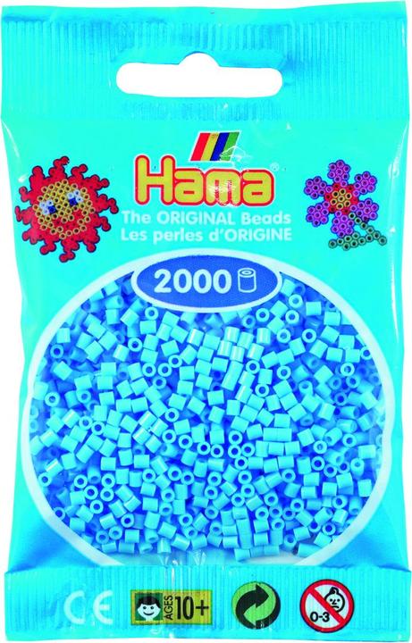 Produktbild Hama mini perler 2000stk pastel blå