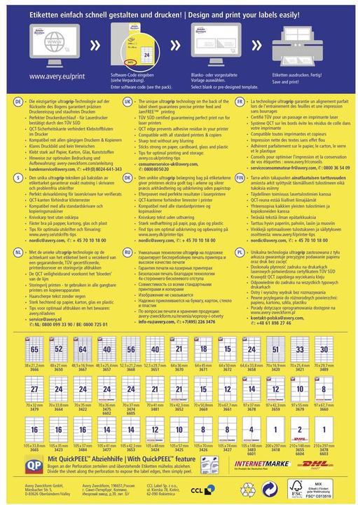Productafbeelding Avery Universal-Etiketten