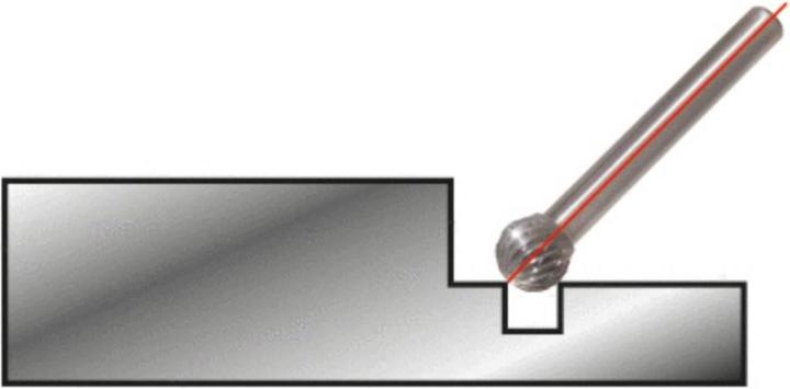 Actual product image KS Tools HM Ball Milling Pin Shape D