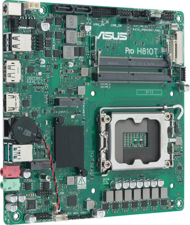 Productafbeelding ASUS PRO H810T-CSM (LGA 1851, Intel H810, Mini-ITX)