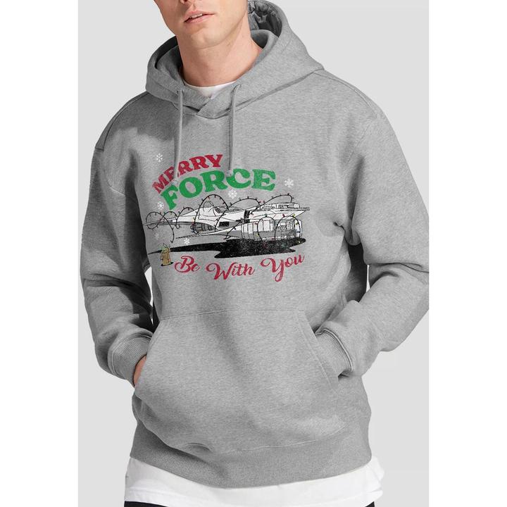 Immagine prodotto Star Wars Merry Force Be With You Felpa con Cappuccio Grogu Uomo (S)