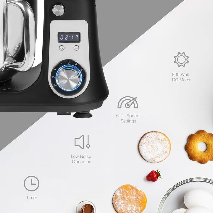 Actual product image Bestron Super Silent 4-in-1 Kitchen Machine with DC Motor, 6 Speeds & Pulse Function (800 W, 6 l)