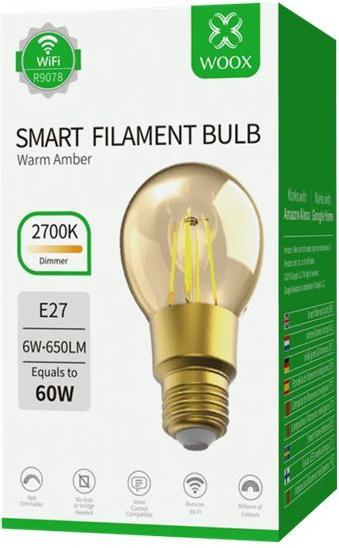 Actual product image Woox Smart Filament (E27, 6 W, 650 lm, 1 x, F)
