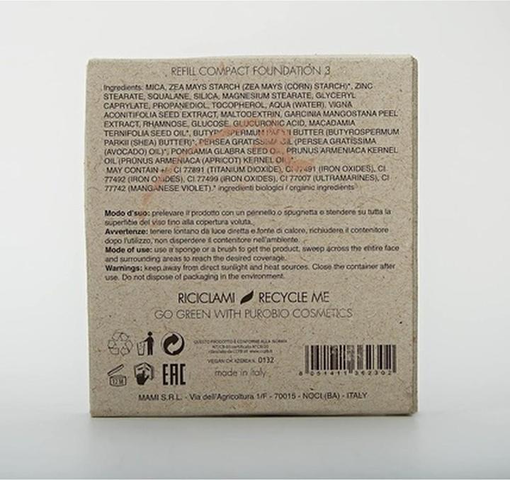 Actual product image Puro Bio Compact Foundation Refill No. 03