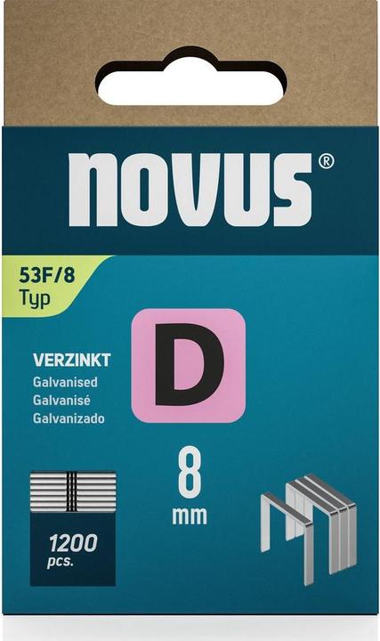 Produktbild Novus Flachdrahtklammern D 53 F 8mm 1200 Stk.