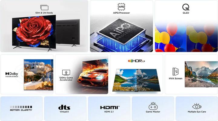 Produktbild TCL 43T69C (43", QLED, 4K, 2025)