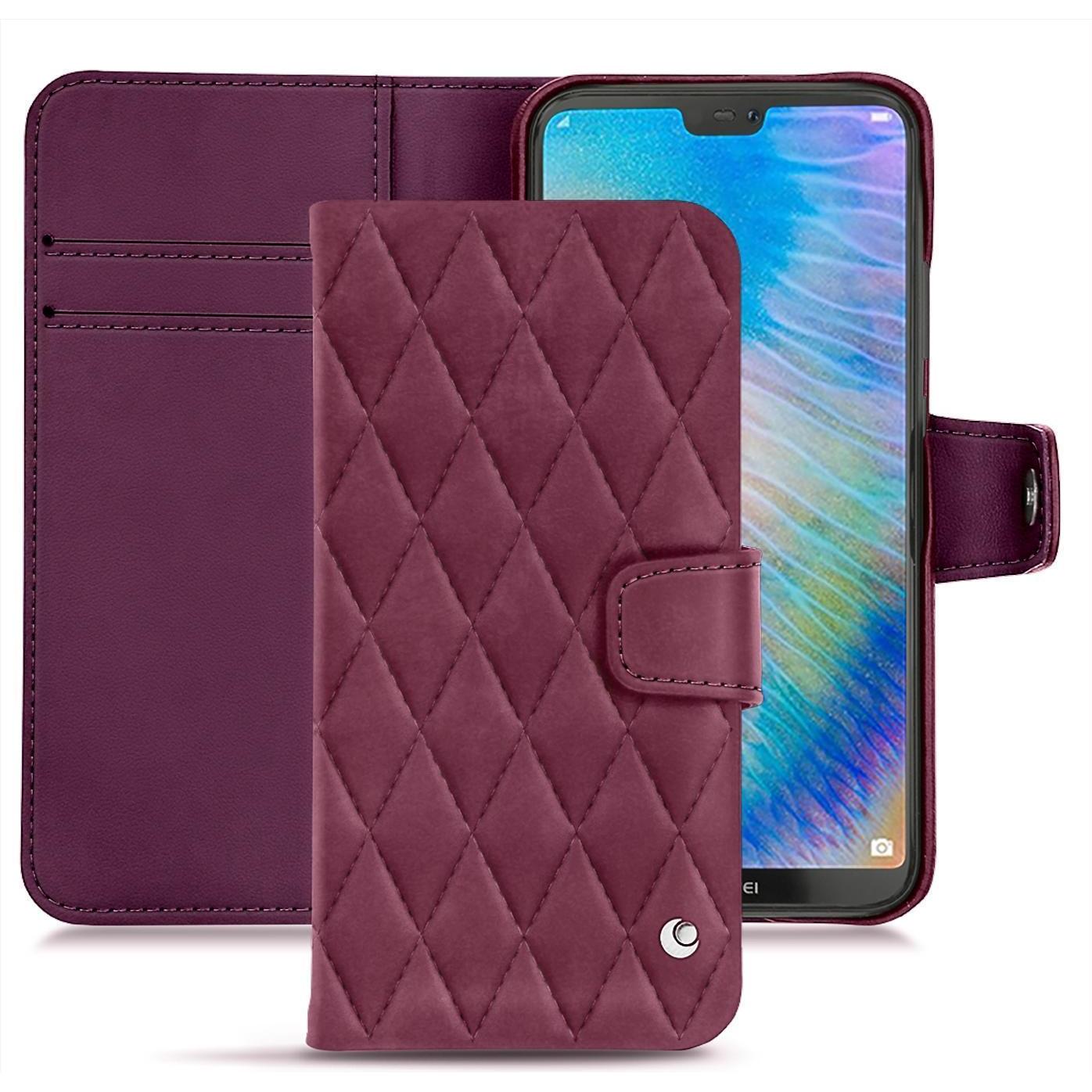 Noreve Lederschutzhülle Wallet (Huawei P20 Lite), Smartphone Hülle, Violett