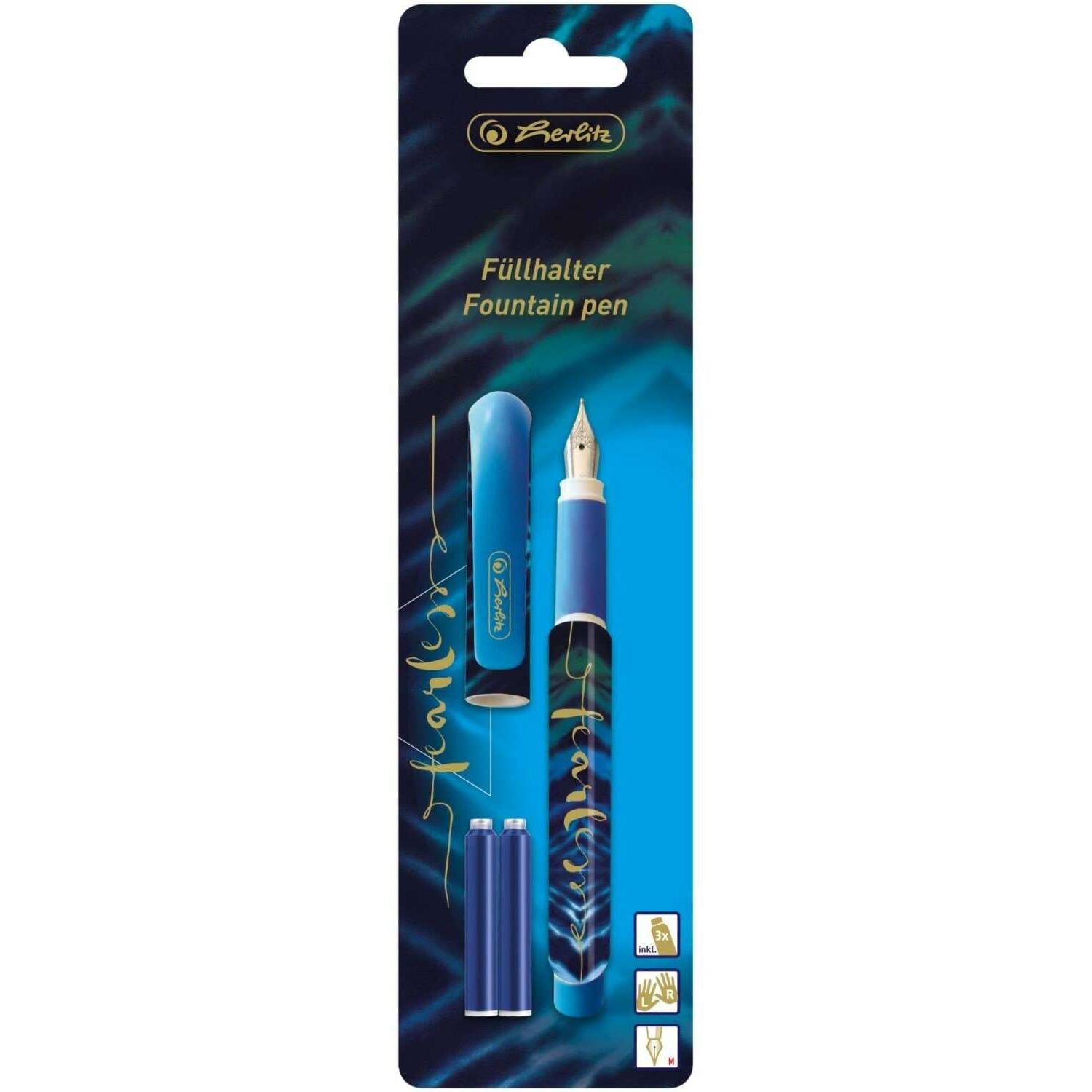 Herlitz, Schreibstifte, Füllhalter New Batik Fearless (Blau, Blue, 1 x)