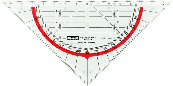M+r 723170040 Protractor Polystyrene semicircle (17 cm, Plastic)