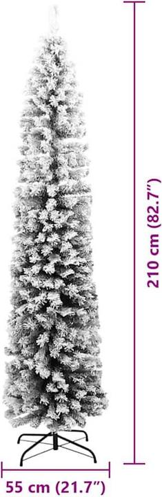 Actual product image vidaXL Schlanker Weihnachtsbaum (210 cm)
