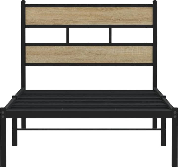 Image du produit VidaXL Lit métallique Cadre de lit Sommier à lattes Lit double sans matelas 180x200cm (180 x 200 cm)