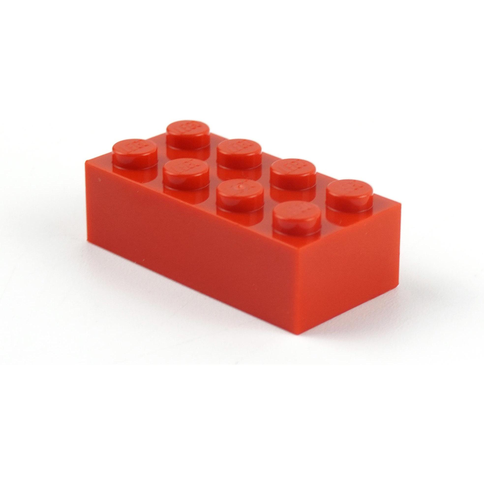 LEGO 2x4 Pietre rosse - Classic, Basic, City - rosso 3001 Quantità 100 pezzi (3001, Accessori LEGO)