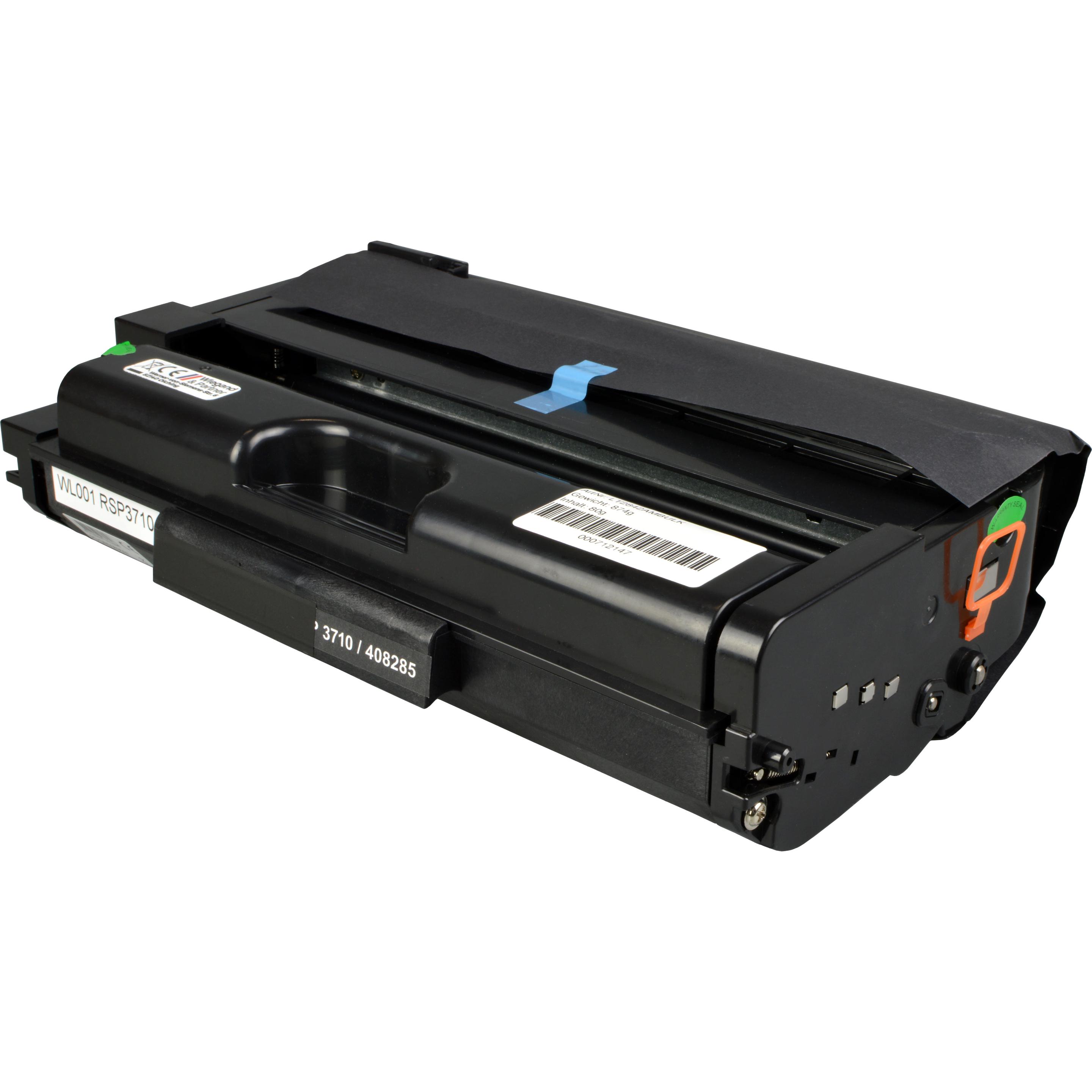 W&P, Toner, Alternativ Toner ersetzt Ricoh 408285 SP3710X schwarz (BK)