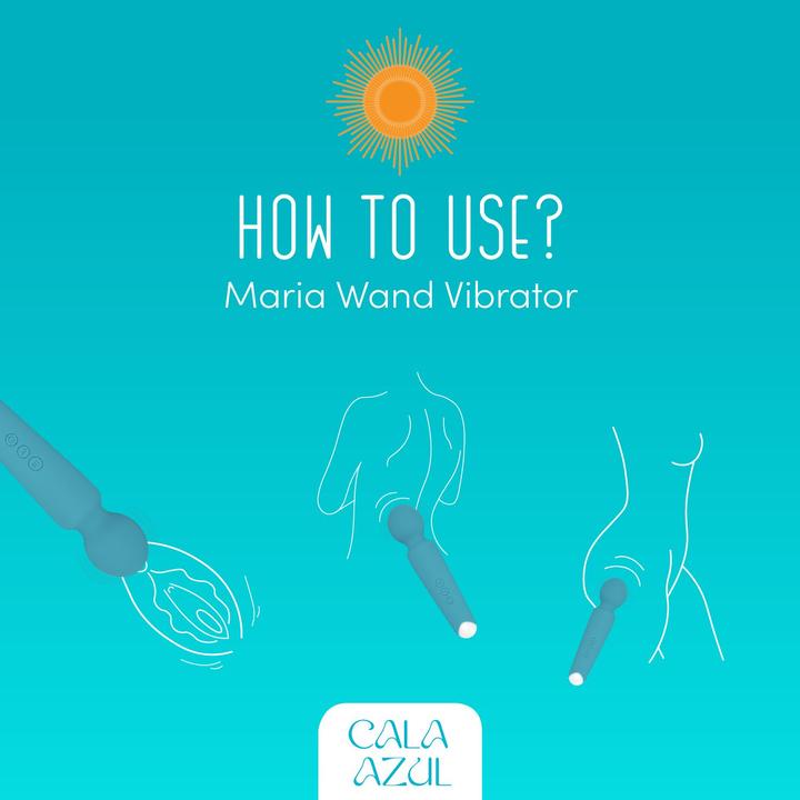 Actual product image Cala Azul Maria Wand Vibrator - Azul